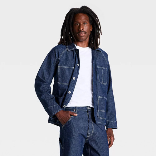 Men denim chore jacket - men's,